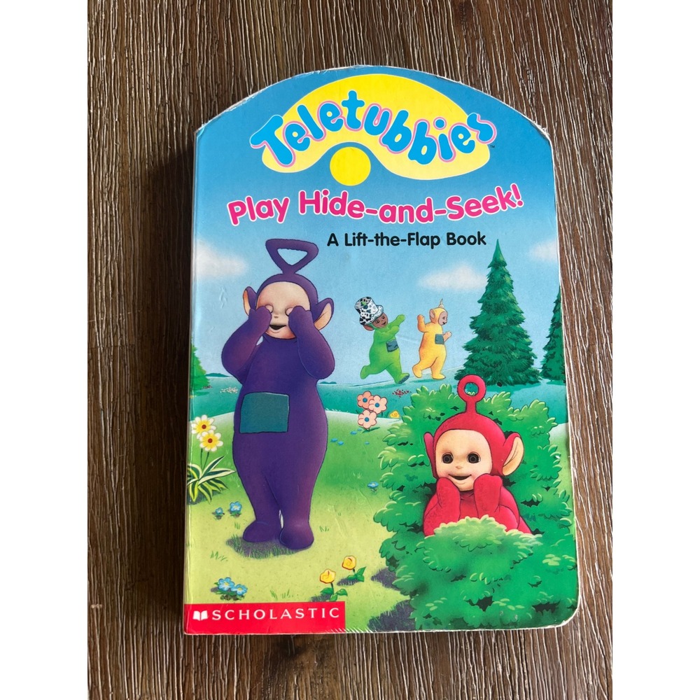 Vintage Childrens Book 1998 Teletubbies Hide-and-Seek! Scholastic Lift-the-Flap